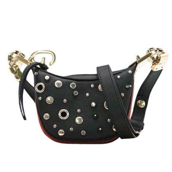 Gucci Handbags - GUCCI Black Leather Shoulder Bag